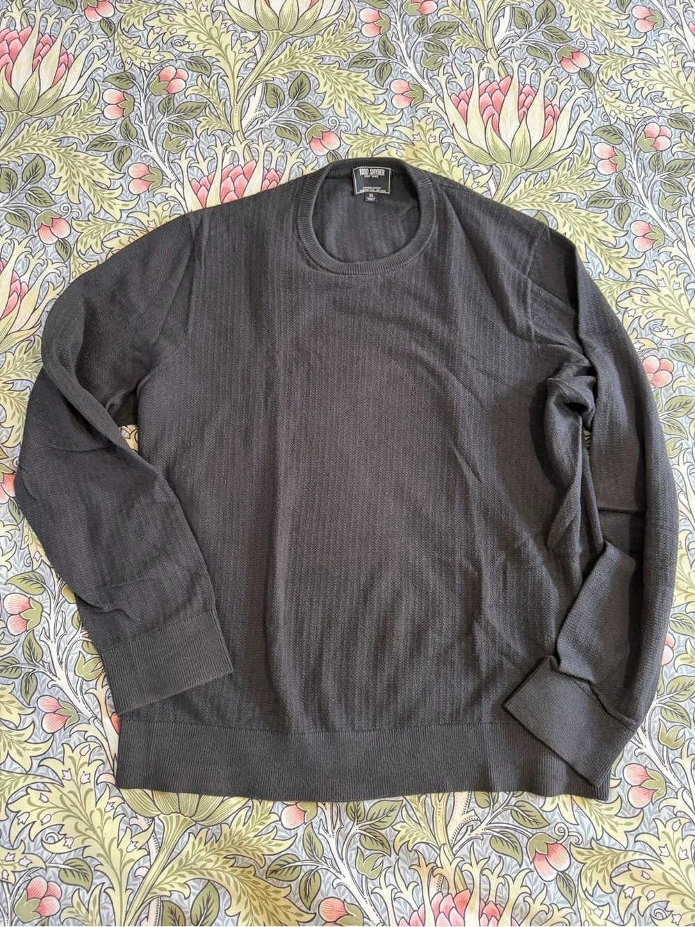 Todd Snyder Men's Charcoal Crewneck Sweater